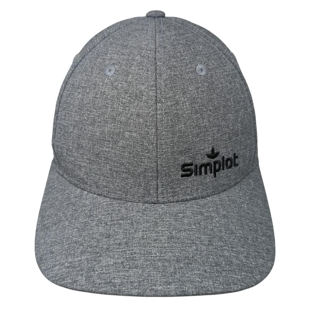 Simplot Spell Out Snapback Hat Gray One Size Flex… - image 1